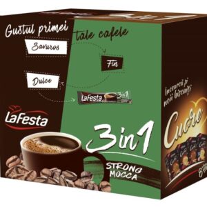 LA FESTA Cafea Solubila 3 In1 Strong Mocca 24 Bucati x 15,6 g